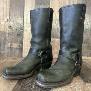 Frye 700 Buckle Harness Square Toe Moto Boots Womens 8.5 M